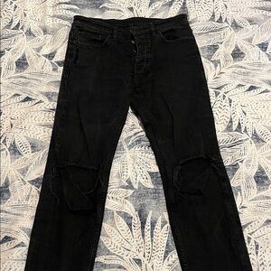 Ksubi black distressed ripped jeans size 29 waist